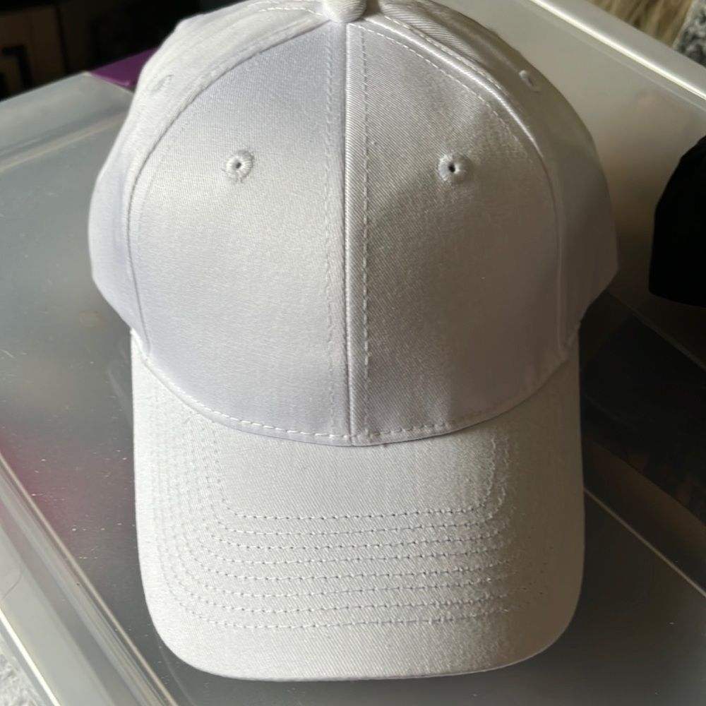 New without tags white ball caps